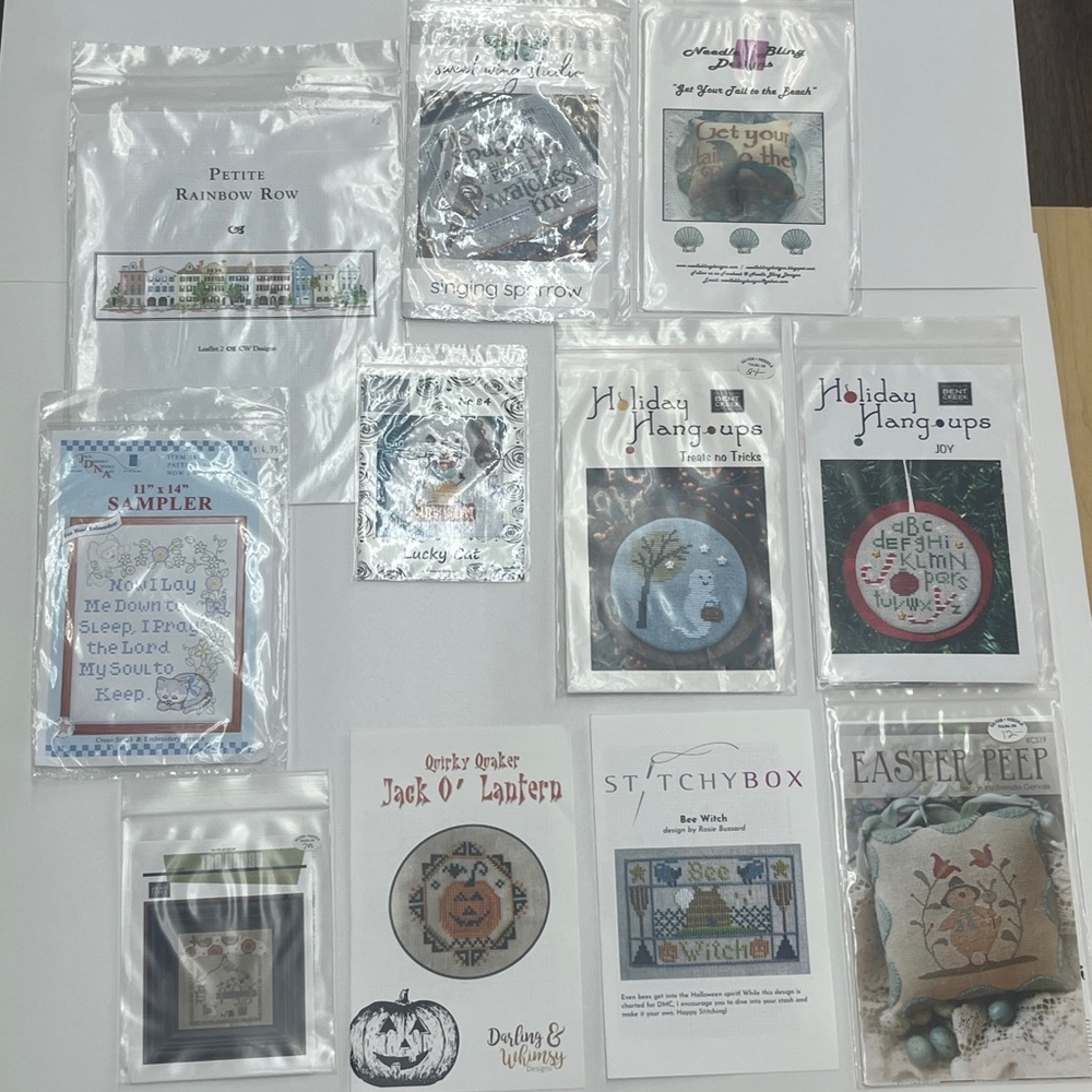 Assorted Cross Stitch Kits: Bent Creek, Needle Bling, etc.